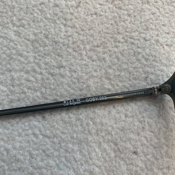 Vintage la Eyeworks Eyeglasses Frames GOBY 262 Brown Blue Rectangular Italy - Picture 6 of 10